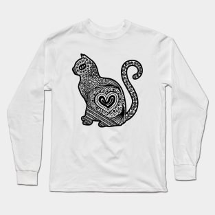 Cat Vinteg BW Long Sleeve T-Shirt